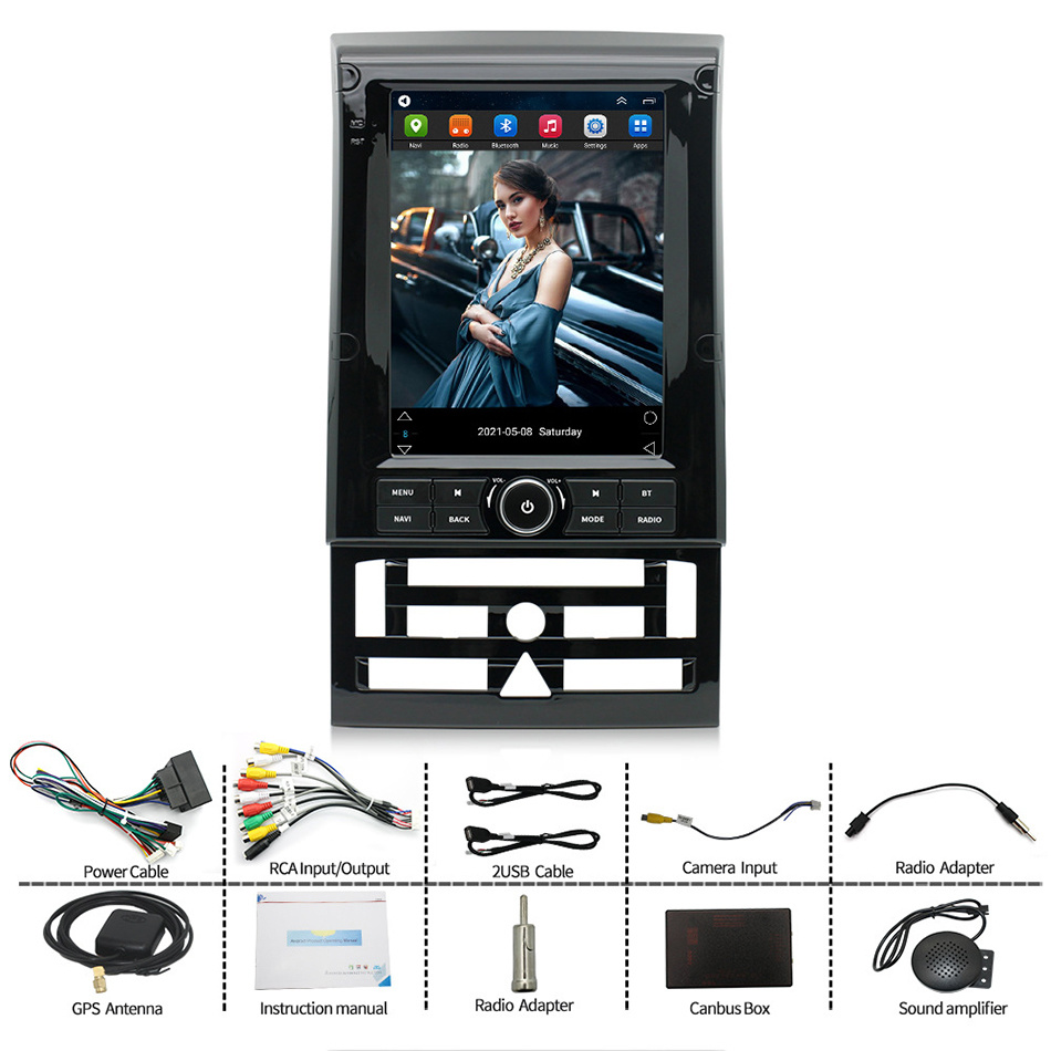 Autoradio avec Navigation GPS et Grand Ã‰cran Vertical, Lecteur DVD, Carplay, StÃ©rÃ©o, UnitÃ© Centrale pour Voiture KIT 407, 2006-2012 n° 4