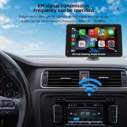 StÃ©rÃ©o de voiture portable sans fil avec Ã©cran tactile IPS7 , CarPlay, Android Auto, lecteur Ã  limitation automatique, Mirror Link, Siri, BT, Navi small picture n° 2