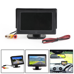 Moniteur de voiture HD Ã  Ã©cran numÃ©rique TFT LCD, entrÃ©e bidirectionnelle, moniteur pare-soleil, Ã©cran de recul universel, 4.3 pouces