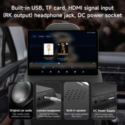 Moniteur de repos de sauna de voiture, Ã©cran tactile de tablette IPS, Android 12, 2K HD, vidÃ©o de siÃ¨ge arriÃ¨re de voiture, lecteur de musique TV, entrÃ©e HDMI, 13 pouces small picture n° 3