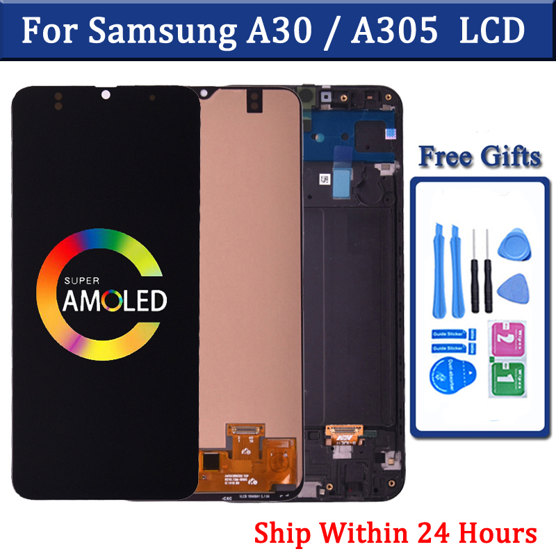 Bloc Ã©cran tactile LCD Super AMOLED de remplacement, pour Samsung Galaxy A30 A305 A305/DS A305JoyA305G n° 1