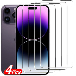 Protecteur d'Ã‰cran en Verre pour iPhone, Accessoire pour ModÃ¨les 15, 14, 13, 12, 11 Pro Max, 13 Mini, 14, 8, 7, 6, 6S, 15 Plus, Poly X, XS Max, 4 PiÃ¨ces