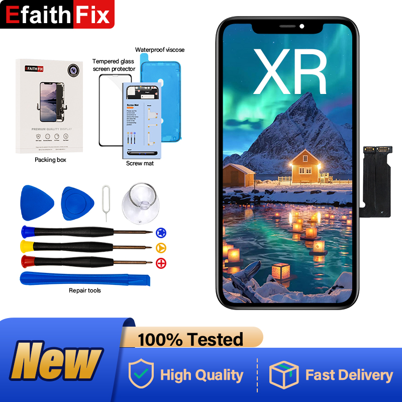 EFAITHFIX-Ã‰cran tactile LCD 3D de remplacement, 6.1 pouces, avec outils de rÃ©paration, pour iPhone n° 1