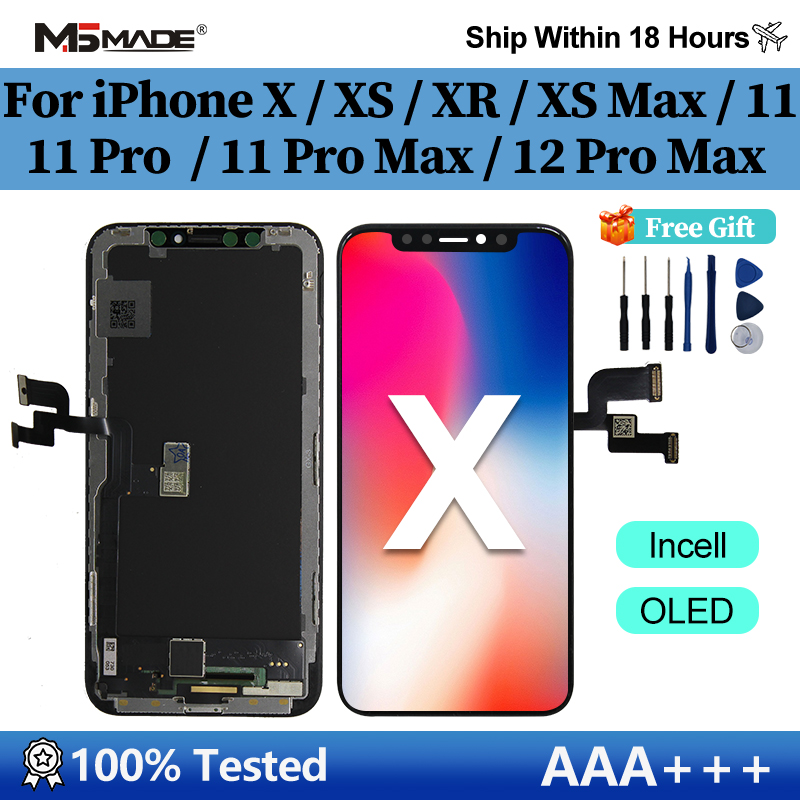 Ensemble écran tactile LCD 3D de remplacement, AAA +++, pour iPhone X Poly XS XS MAX 11 Pro Max 12 Pro n° 1