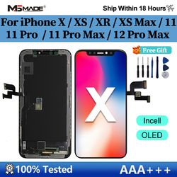 Ensemble écran tactile LCD 3D de remplacement, AAA +++, pour iPhone X Poly XS XS MAX 11 Pro Max 12 Pro