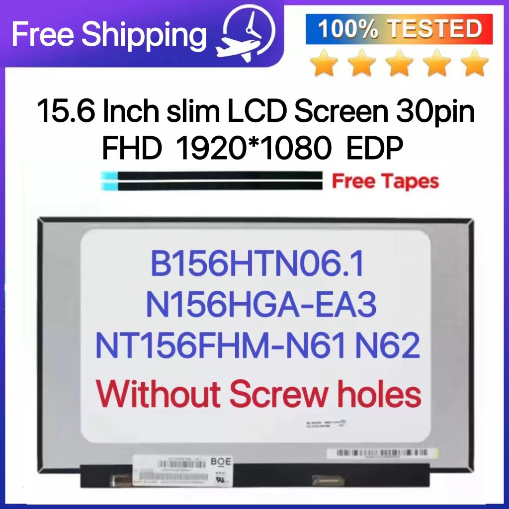 NT156FHM N61 NT156FHM-N62 B156HTN06.1 N156HGA EA3 15.6 Mince 30 Broches FHD Ordinateur Portable Ã‰cran LED Panneau D'affichage LCD n° 1