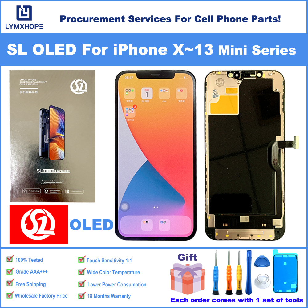 Bloc Ã©cran tactile LCD OLED, 3D, piÃ¨ce de rechange, pour iPhone X XS 11 12 Pro Max 13 12 Mini 14 Plus n° 1