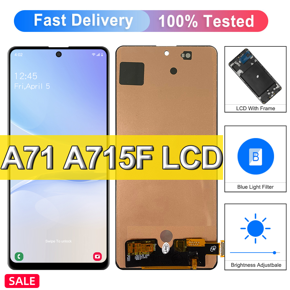 Ensemble Ã©cran tactile LCD avec chÃ¢ssis, pour Samsung Galaxy A71 A715 A715F A715W A715X, 100% testÃ© n° 1