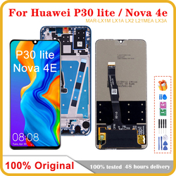 6.15 d'origine Pour Huawei P30 Lite ÉCRAN LCD 10 Écran Tactile Pour Nova 4e MAR-LX1M LX1A LX2 L21MEA LX3A Remplacement D'écran D'AFFICHAGE À CRISTAUX LIQUIDES