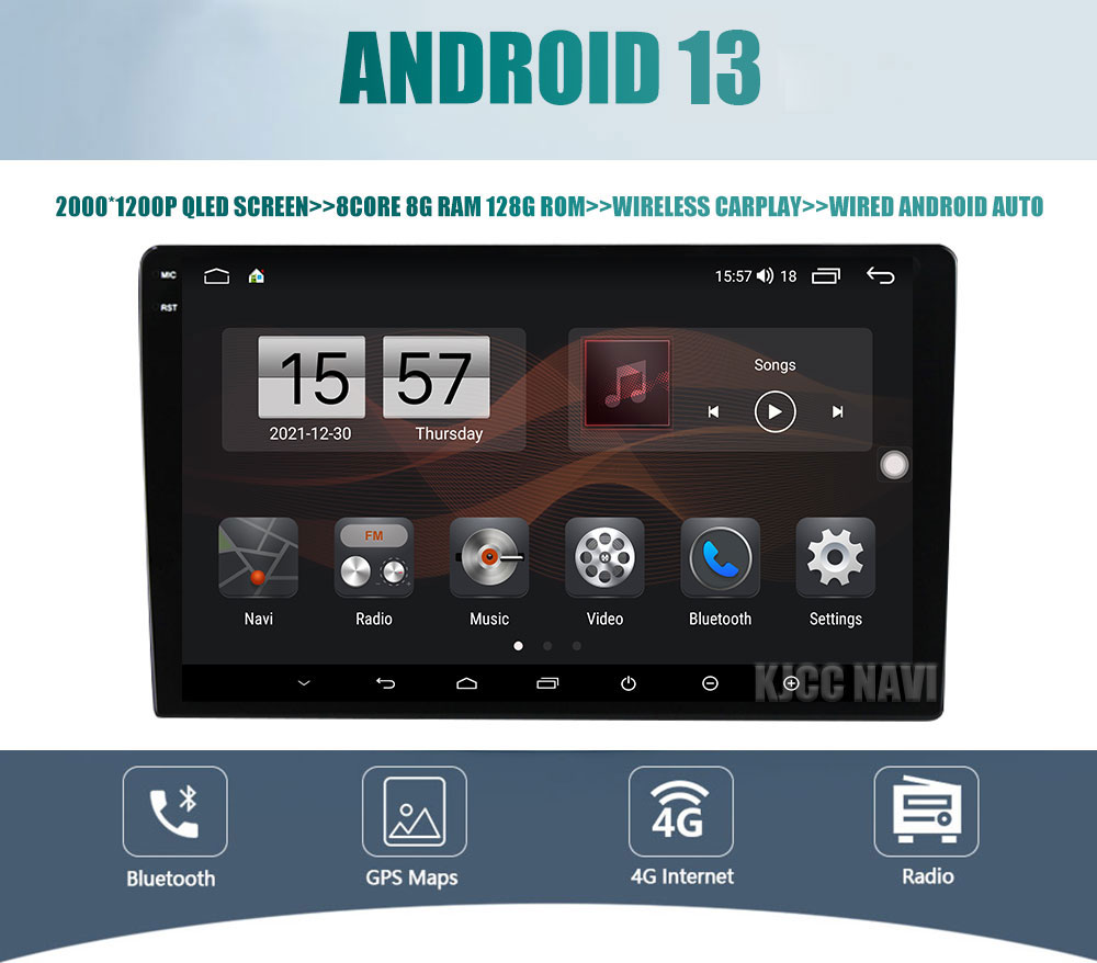 Autoradio Android 13, Navigation GPS, CamÃ©ra, Carplay, StÃ©rÃ©o, Lecteur DVD, 4G, Wifi, Limitation, pour Voiture Renault Clio 3 (2005-2014) n° 2