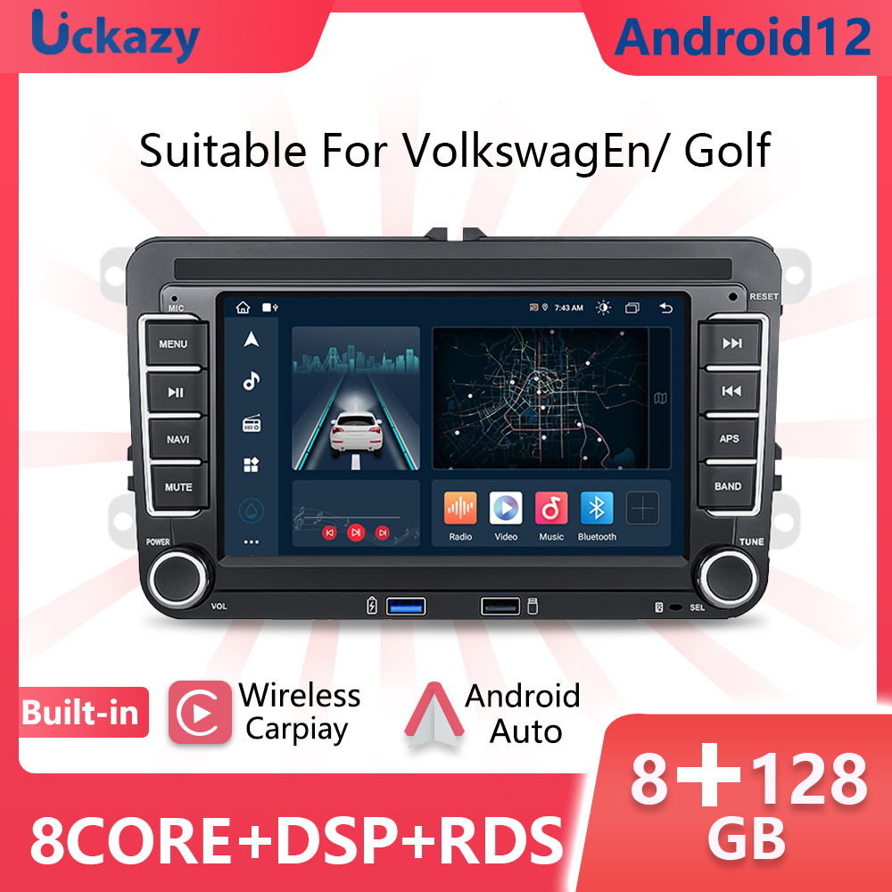 Autoradio Android 11, Navigation GPS, StÃ©rÃ©o, UnitÃ© Centrale, 1 Din, pour Voiture Volkswagen Passat Gods B7 CC T5 Skoda Octavia 2 yan 2 MK5 MK6 Tiguan EOS Seat Valentine Golf 5/6 n° 1