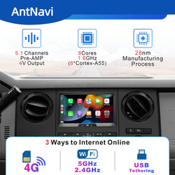 Autoradio Android Auto pour Ford Focus, 8 , F150, F250, F350, 2004-2008, Lecteur de limitation Carplay, StÃ©rÃ©o, GPS, Ã‰cran QLED, 8 Go + 128 Go small picture n° 4