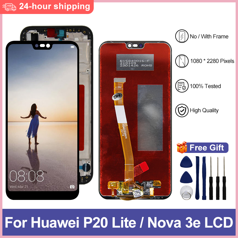 5.84 Pour Huawei P20 Lite LCD Affichage Digitizer AssemblÃ©e Pour Huawei Nova 3E Ã‰cran Tactile ANE-LX1 LX2 ANE-LX3 LCD Remplacer PiÃ¨ces n° 1