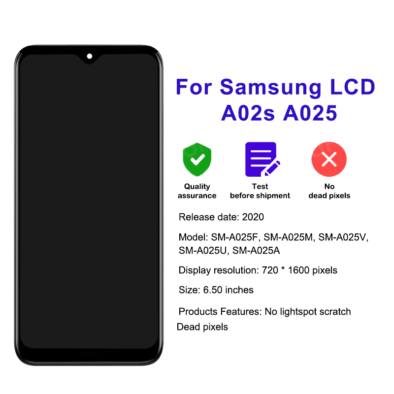 Ensemble Ã©cran tactile LCD de remplacement, pour Samsung A02s A025 SM-A025F A02s SM-A025F, Original n° 2