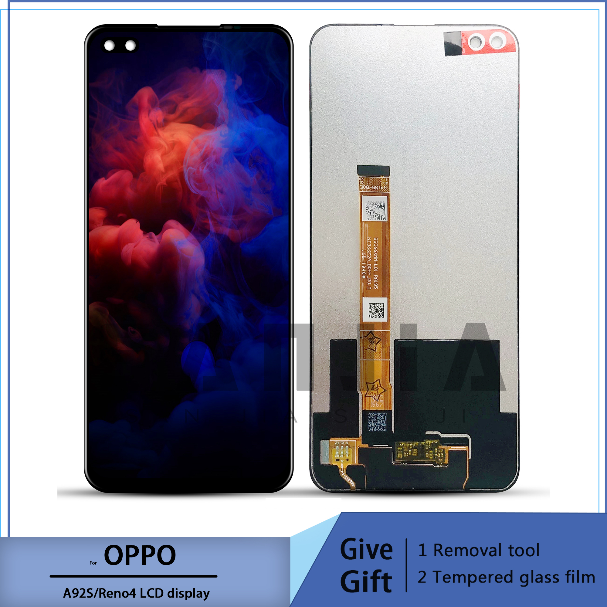 NumÃ©riseur LCD pour Ã©cran de voiture, Oppo Reno4 Z 5G, Oppo A92s Com, Remplacement par quadro, Original 138, 6.57 n° 1