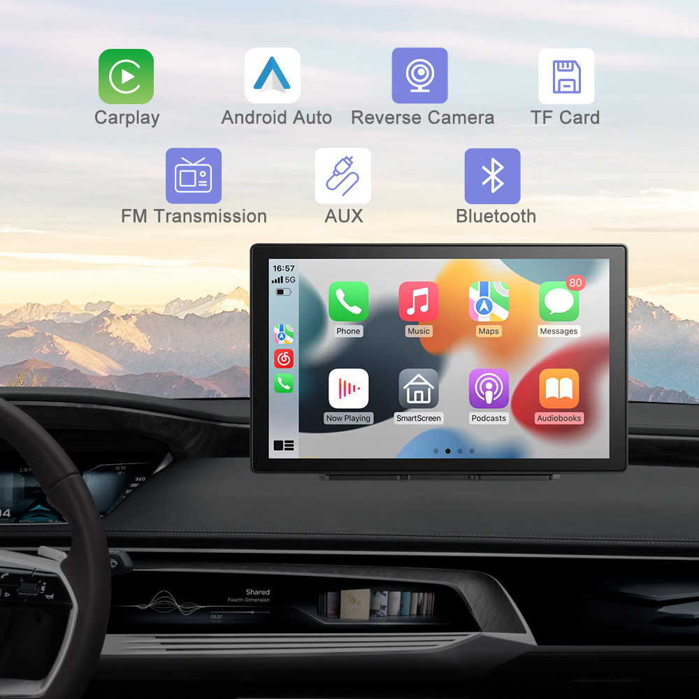 Autoradio Carplay Android Auto, Ã©cran tactile HD, camÃ©ra de recul pour camion, entrÃ©e DVR USB, Bluetooth, lecteur MP5, 9 pouces n° 6