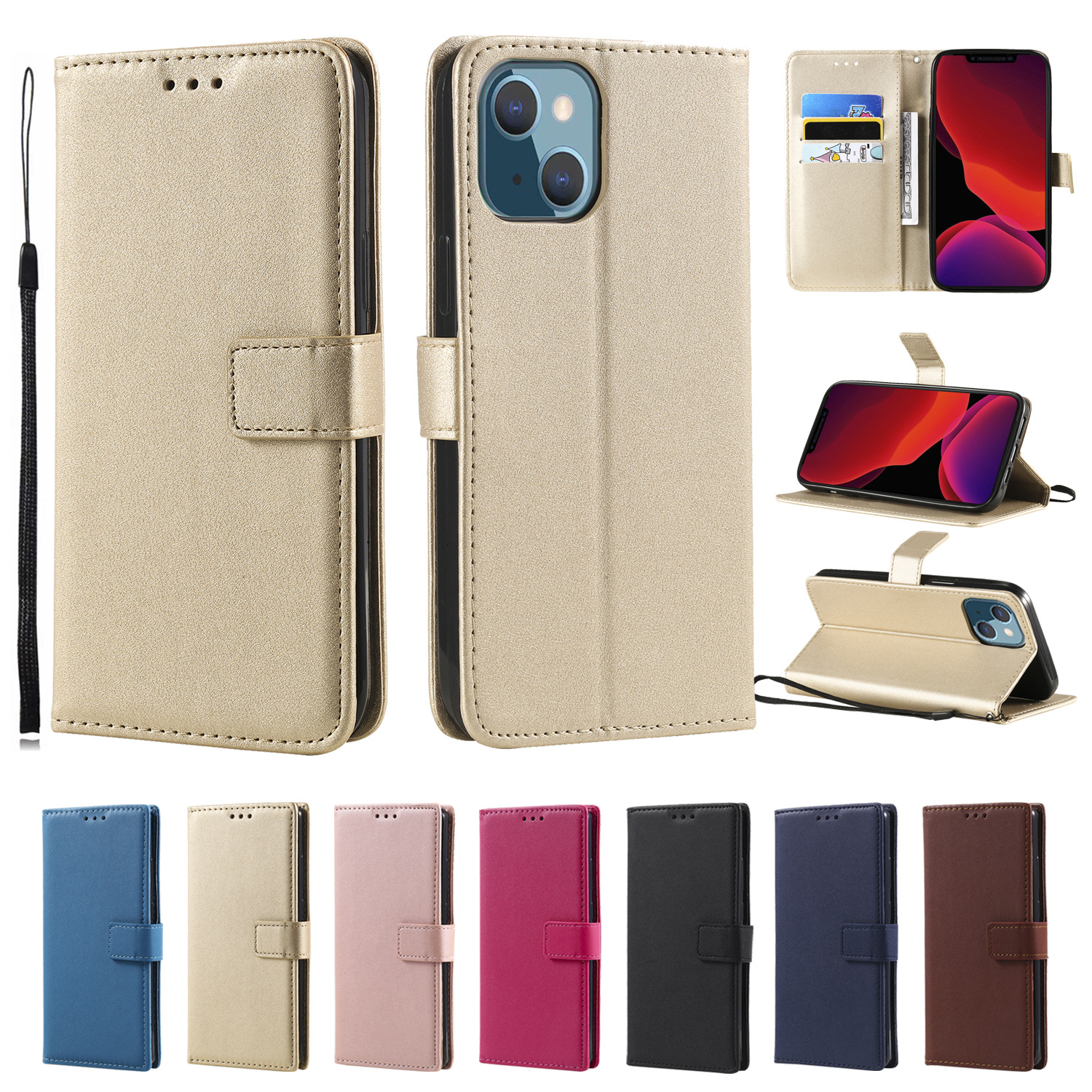 Coque portefeuille Ã  rabat en cuir, Ã©tui de protection pour Huawei P7 P8 P9 P10 P20 P30 P40 Lite Pro 2017 mini P Smart 2019 2020 Nova 3i 3E n° 5