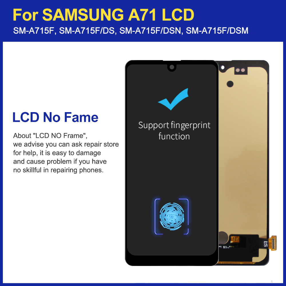 Ã‰cran tactile LCD AMOLED de remplacement, 6.7 pouces, pour Samsung Galaxy A71 A715 A715F A715ineau n° 4