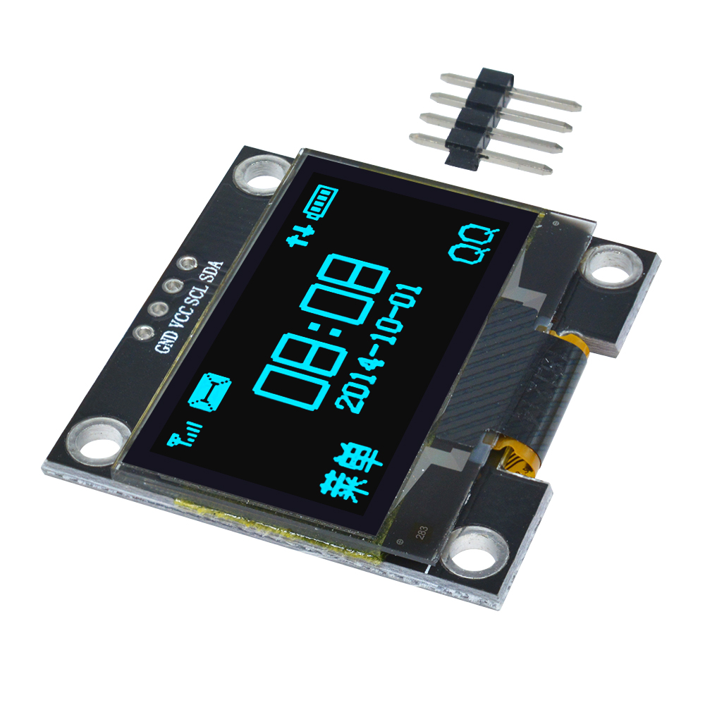 Ã‰cran LCD OLED numÃ©rique pour Ardu371.3, carte d'Ã©cran, technologie blanche et bleue, 4 broches, 1.3 pouces, 128 pouces, IIC, I2C, sÃ©rie 12864x64, SSH1106 n° 3