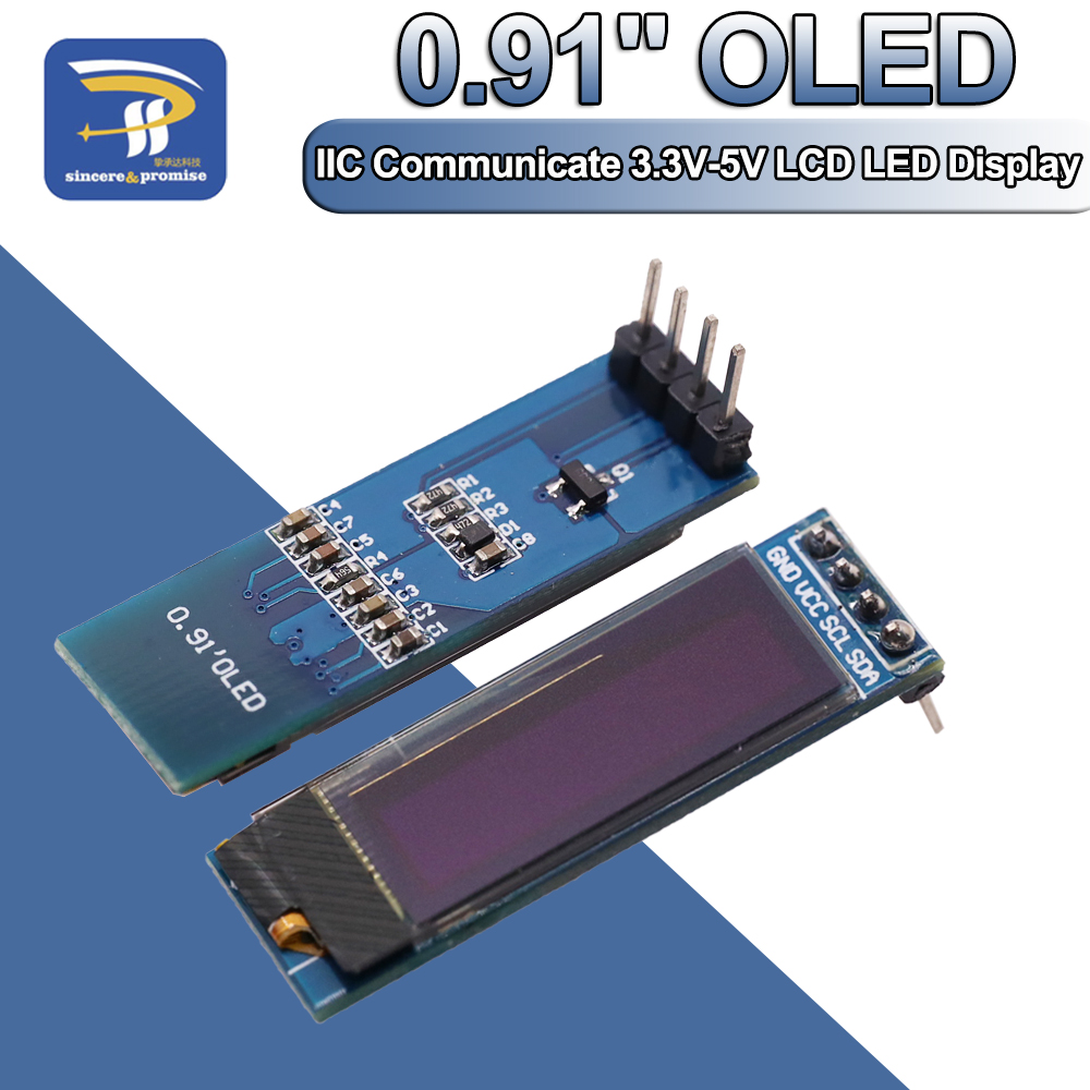 Ã‰cran d'affichage LED LCD OLED pour Ardu37PIC, technologie d'Ã©cran, communication IIC, 0.91 V-5V, document blanc et bleu, 12832, 0.91 pouces, 3.3, X32 n° 1