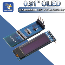 Ã‰cran d'affichage LED LCD OLED pour Ardu37PIC, technologie d'Ã©cran, communication IIC, 0.91 V-5V, document blanc et bleu, 12832, 0.91 pouces, 3.3, X32