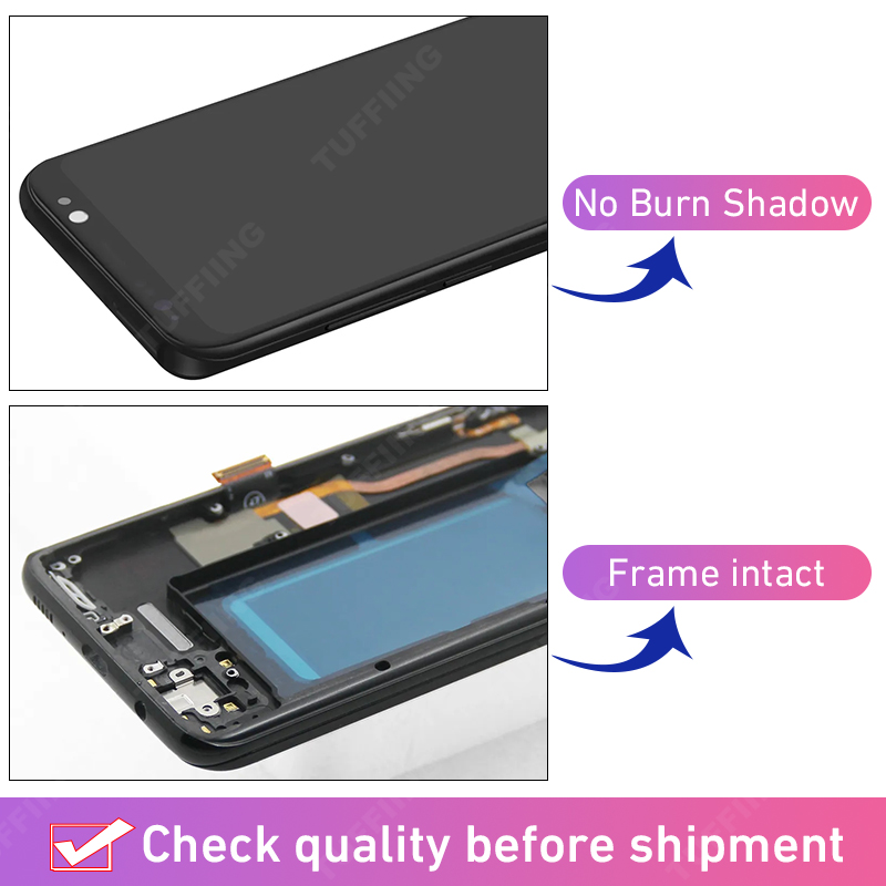 SUPolLAMOLED-Ã‰cran tactile LCD de remplacement avec chÃ¢ssis, sans brÃ»lure ni ombre, pour Samsung S9 Plus, 100% original n° 4