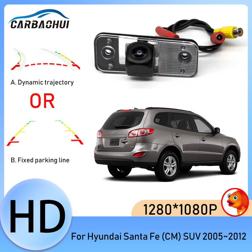 Fisheye â€“ camÃ©ra de recul HD 1280x1080, pour voiture Hyundai Santa Fe (CM) SUV 2005 ~ 2010 2011 2012, accessoires de stationnement n° 1