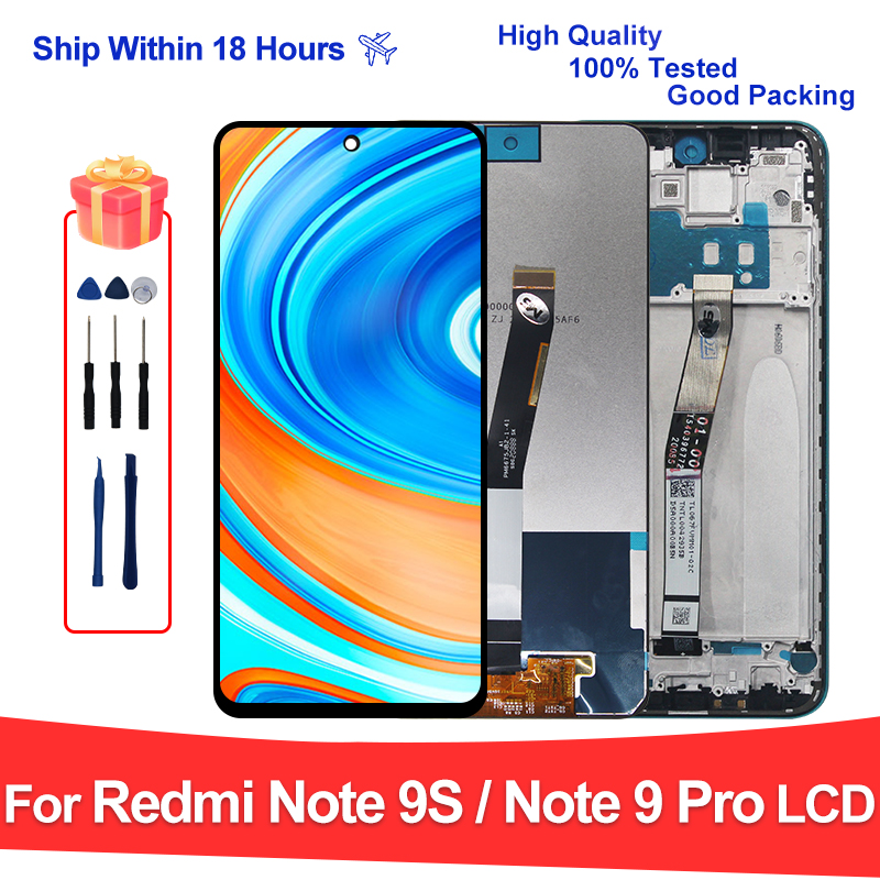 Ã‰cran tactile LCD pour Xiaomi Redmi Note 9S, 6.67 pouces, piÃ¨ces de HÃ©bergements eur, M2003J6A1G, M2003J6B2G n° 1