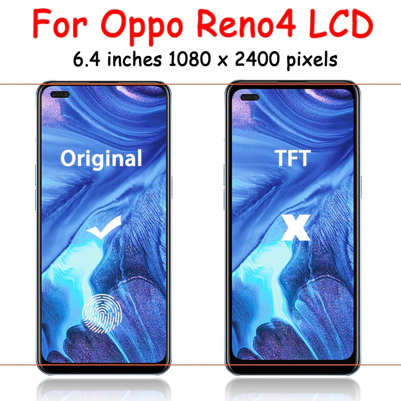 Ensemble Ã©cran tactile LCD, 6.43 pouces, pour Oppo Reno4 CPH2113, pour OPPO A93 4G/Reno 4 lite/F17 Pro/Reno 4F, original n° 4