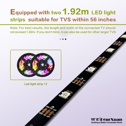Kit de bandes lumineuses LED RVB intelligentes, rétroéclairage LED vers écran, convertisseur de boîtier HDMI, adaptateur de moniteur, connecteur vidéo, synchronisation ambiante small picture n° 4