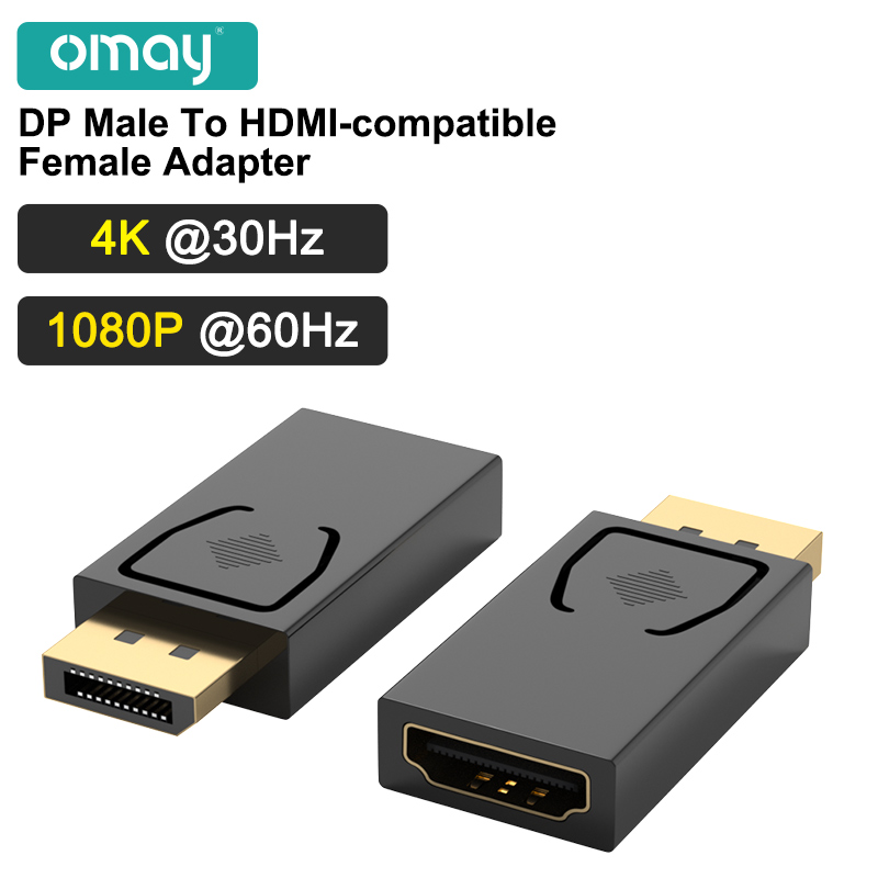 Adaptateur DP mÃ¢le vers HDMI femelle, sÃ©parateur de Port d'affichage, adaptateur de cÃ¢ble TV HD pour projecteur TV 4K @ 30Hz AUX n° 1