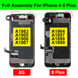 Ã‰cran LCD complet pour iPhone 8 8 Plus, Ã©cran tactile avec bouton d'accueil, A1907, A1864, assemblage de HÃ©bergements eur, piÃ¨ce de rechange et de rÃ©paration small picture n° 2