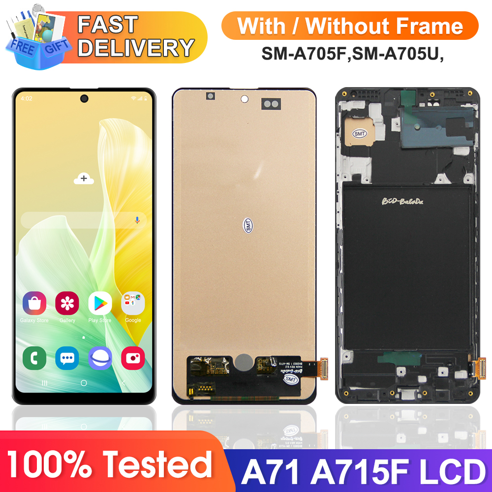 Ã‰cran tactile LCD 6.7 avec chÃ¢ssis, pour Samsung Galaxy A71 A715 A715F/DS A715F/DSN SM-A715F/DSM n° 1