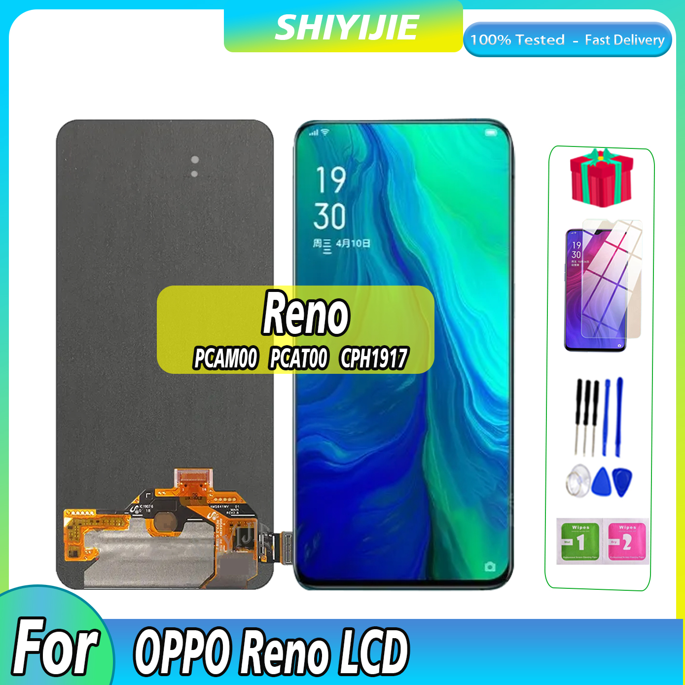 Ã‰cran tactile LCD de remplacement, 6.4 pouces, pour OPPO Reno PCAM00 CPH1917 PCAT00 n° 1