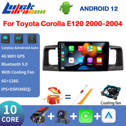 Autoradio Android 12 avec Ã‰cran IPS, Lecteur VidÃ©o, Audio existent, GPS, 2Din, 6 Go + 128 Go, pour Toyota CorTrustE120, BYD F3 (2000-2004)