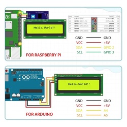 Hosp2004 + I2C LCD Display Tech, 20x4, rick, 2004A, HD44780, IIC, I2C, Adaptateur petsÃ©rie, Ã‰cran bleu et vert pour Ardu37 small picture n° 4