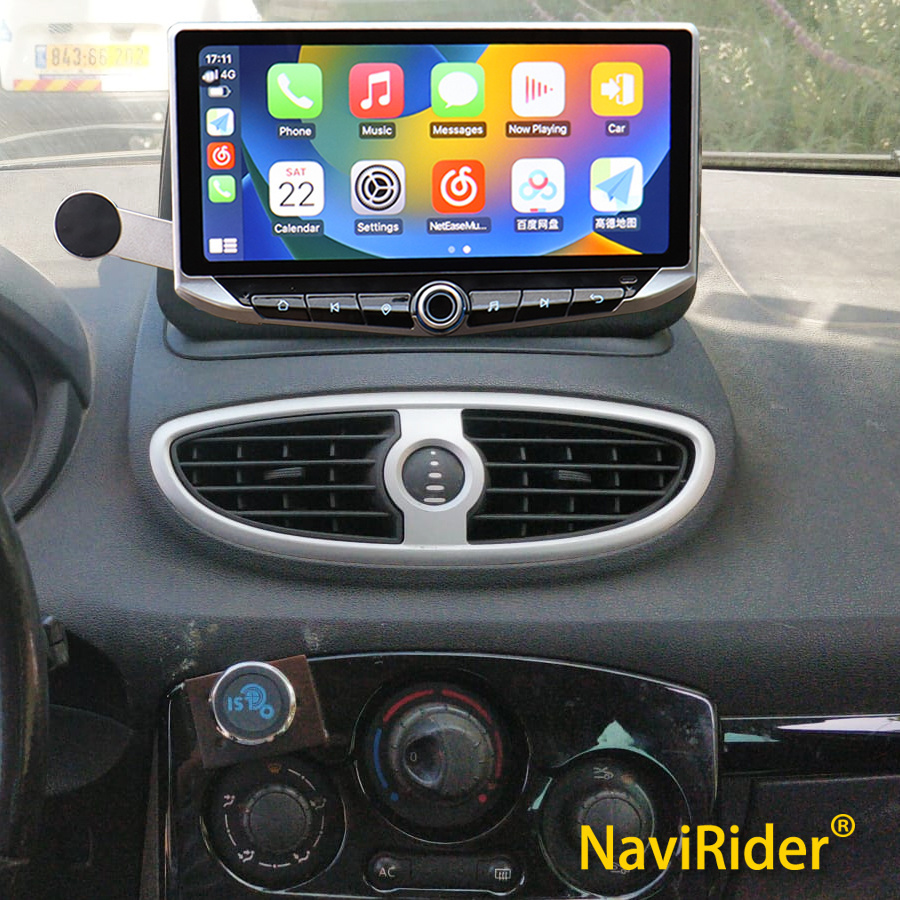 Autoradio Android 12, Ã‰cran Qled 10.88 Pouces, Navigation GPS, Bluetooth, Carplay, StÃ©rÃ©o, Lecteur VidÃ©o, pour Voiture Renault Clio 3 (2005-2014) n° 1