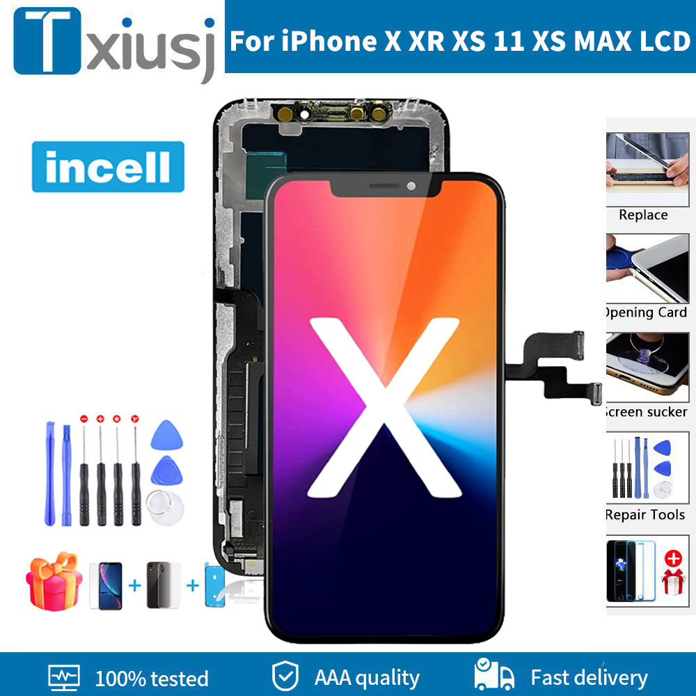 Incell-Ã‰cran tactile LCD 3D de remplacement, testÃ© Ã  100%, pour iPhone X, Poly, XS, 11, 12 Pro Max n° 1