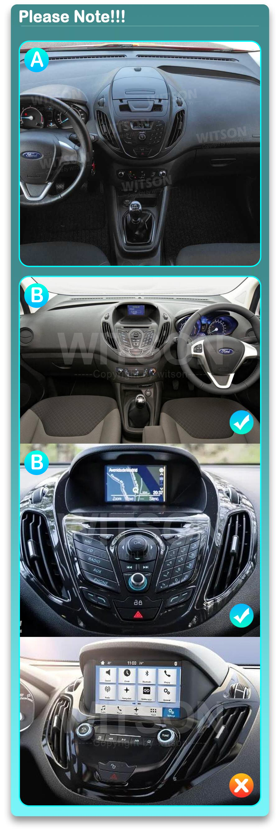 WITSON-Limitation de voiture, Android 13, Ford B-Max, Ford ATIC Courier, Ford Tourneo 2012, 2015, 2016, 2017 n° 4