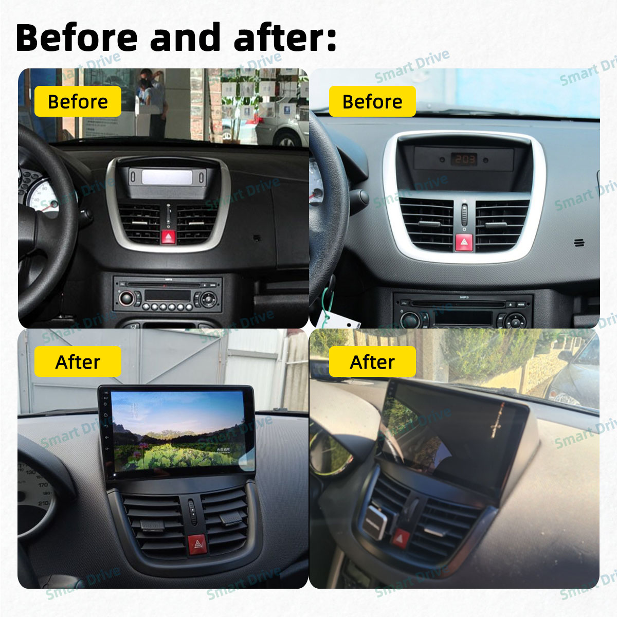 Autoradio Android 9 , navigation GPS, lecteur audio stÃ©rÃ©o, unitÃ© centrale, 2 DIN, pour voiture KIT 207, 207CC (2006-2015) n° 2