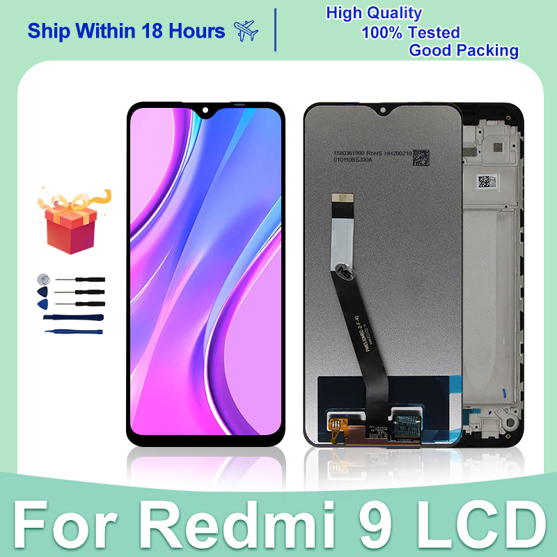 NumÃ©riseur d'Ã©cran tactile d'affichage Ã  cristaux liquides pour Xiaomi Redmi 9, piÃ¨ces de rechange d'assemblage, M2004J19G, 6.53 n° 1