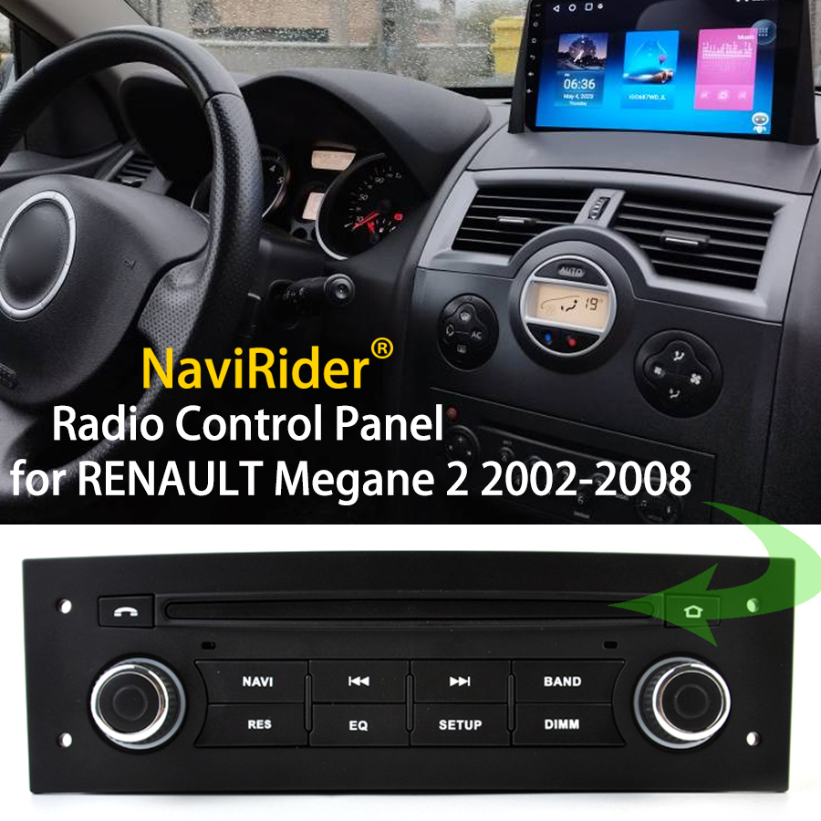 Panneau de commande de style OEM pour écran Android, Renault Megane 2 2002-2008, Renault Fluence, lecteur vidéo de voiture Plug to Play n° 1