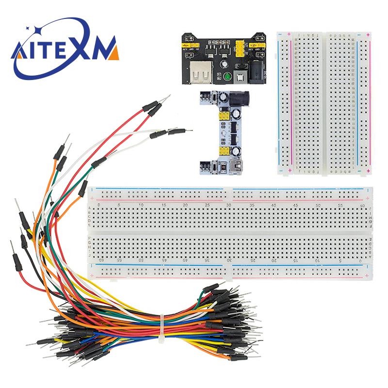 MB-102 MB102 Breadboard 400 830 Point 65 Jumper Wires Solderless PCB jxBoard Test DÃ©velopper DIY pour Ardu37Power Tech n° 1