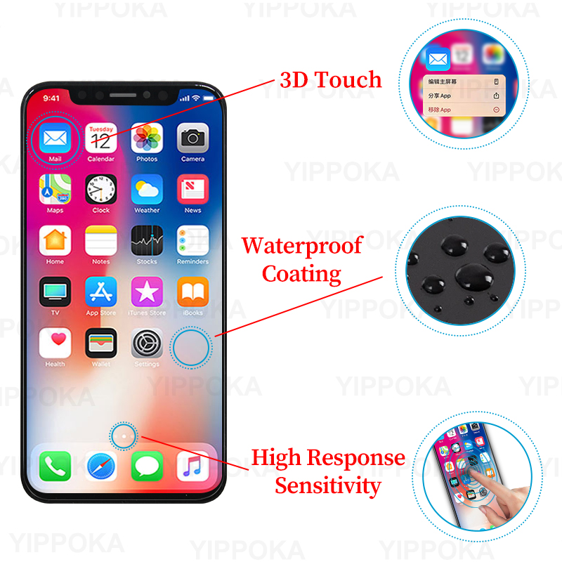 Ensemble Ã©cran tactile LCD OLED, pour iPhone X Poly XS Max 11 12 Pro Max 13 Mini n° 2