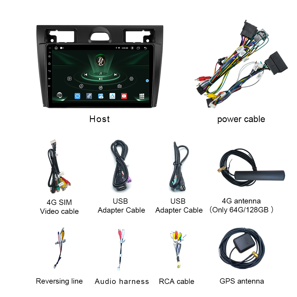 BySeven â€“ autoradio Android 11, SIM 4G, Navigation GPS, lecteur multimÃ©dia, stÃ©rÃ©o, unitÃ© centrale pour voiture Ford Fiesta Mk VI 5 MK5 (2002 â€“ 2008) n° 5