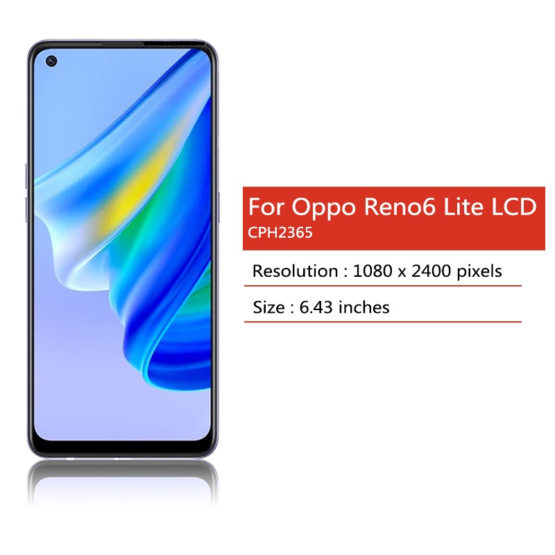 Ensemble Ã©cran tactile LCD AMOLED, 6.43 pouces, pour Oppo Reno6 Lite 6 Lite CPH2365, original n° 2