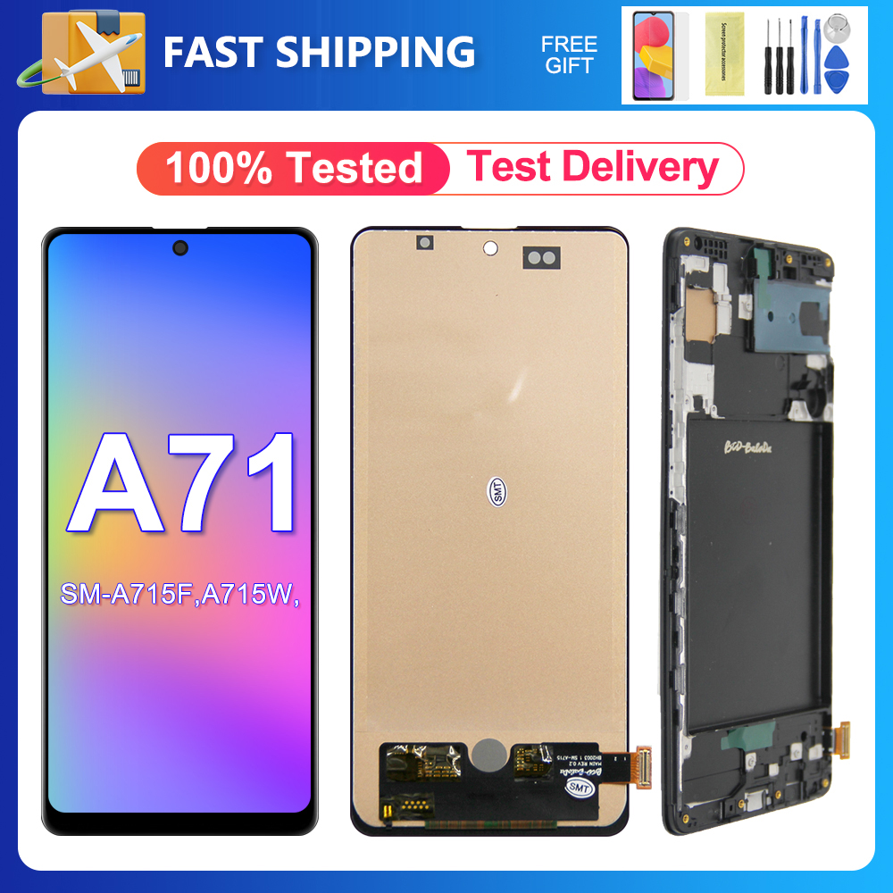 Ensemble Ã©cran tactile LCD avec chÃ¢ssis, pour Samsung Galaxy A71 A715 A715F A715W A715X, qualitÃ© AAA + n° 1