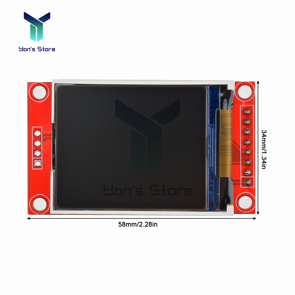 Technologie d'Ã©cran LCD sÃ©rie Ã©ventuelles I avec emplacement pour carte SD, technologie d'affichage TFT, pilote ST7735S pour Ardu37, bricolage, 1.8 pouces, 128x160, 8 broches n° 6