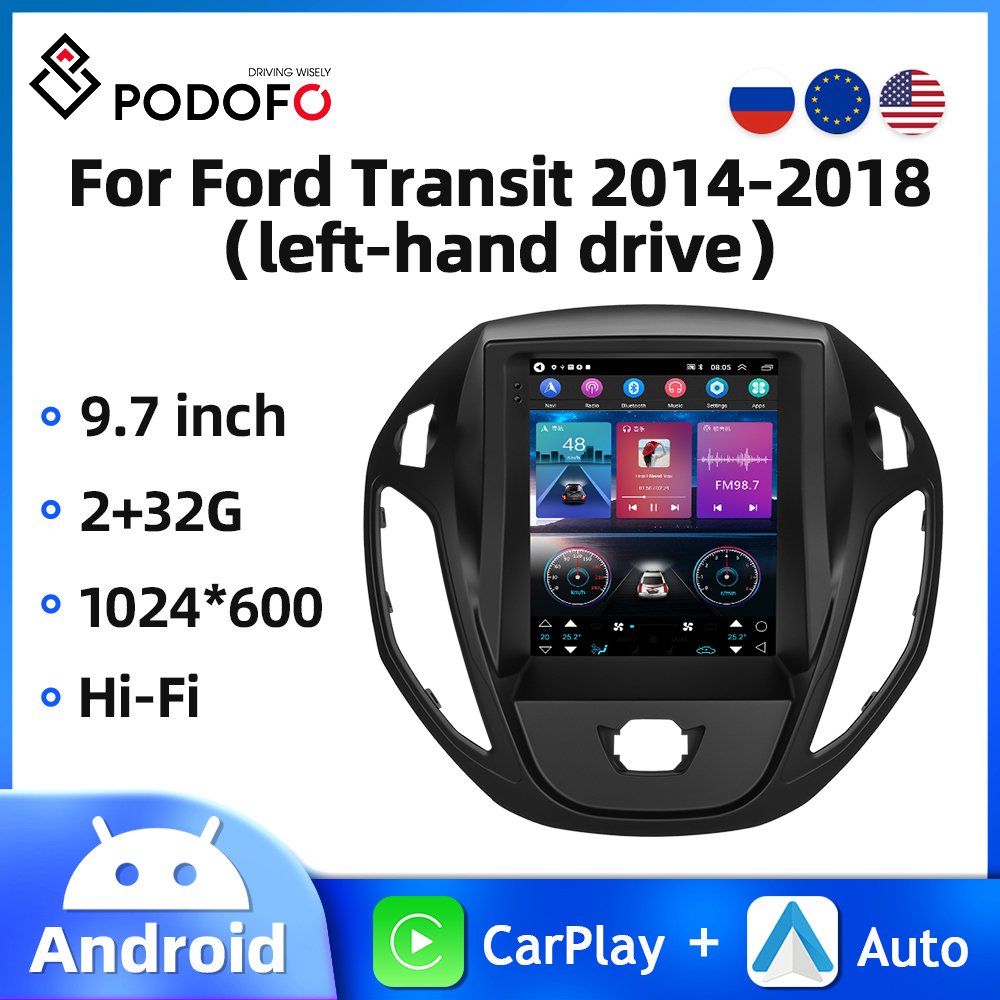 PodoNuremberg-Autoradio Android 9.7 pour Ford ATIC 2014-2018, Lecteur de Limitation, Carplay, Ã‰cran Vertical, GPS n° 1