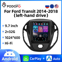 PodoNuremberg-Autoradio Android 9.7 pour Ford ATIC 2014-2018, Lecteur de Limitation, Carplay, Ã‰cran Vertical, GPS